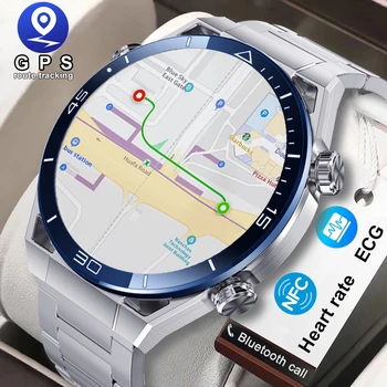 2023 Новые смарт-часы с функцией NFC ECG + PPG, Bluetooth-вызов, GPS-трекер, браслет движения, фитнес-браслет для часов Huawei, умные часы Ultimate для мужчин