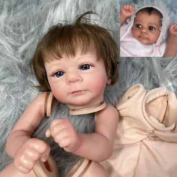19-дюймовый набор кукол-реборнов с росписью Felicia с укорененными волосами и тканевым корпусом В разобранном виде, игрушки для кукол 