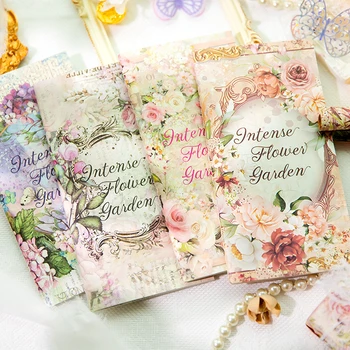 4 упаковки / ЛОТ Серия Intense Flower Garden, ретро креативный блокнот для заметок 