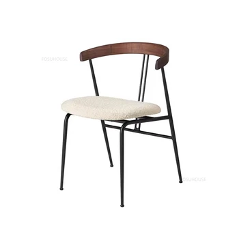 Итальянские простые обеденные стулья Домашний стул со спинкой из цельного дерева для кухни Мебель для ресторана Дизайнерское офисное кресло Туалетные стулья A