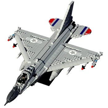 Серия самолетов 88013 1427шт F-16 Fighting Falcon взрослый строительный блок Модель бомбардировщика Кирпичные игрушки для подарка ребенку на день рождения
