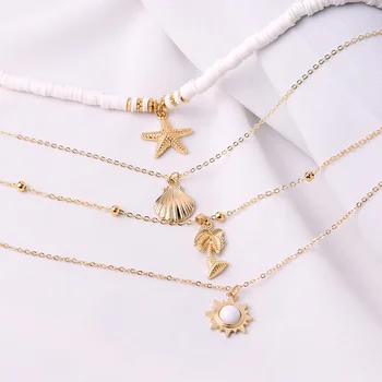 Богемное золото, ожерелье в нескольких стилях для женщин, Модные многослойные хрустальные ожерелья с подвесками, Модные ювелирные изделия, подарки