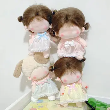 Одежда для кукол 10-20 см, милые платья-слинги, кружевное платье принцессы с бантом для корейской куклы Idol, аксессуары для кукольной одежды, плюшевая кукольная одежда