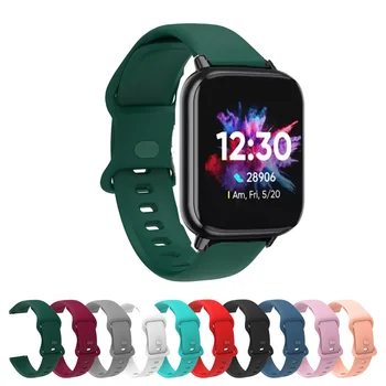20 мм Новый Силиконовый Ремешок для часов DIZO Watch 2 от TechLife Realme, Браслет для наручных часов Realme Watch / COLMI P8 Plus, Ремешок Для часов