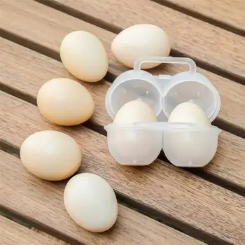 Переносной ящик для хранения яиц 2 сетки Пластиковый прочный контейнер для хранения яиц Экономит место Дозатор яиц в холодильнике с фиксированной ручкой