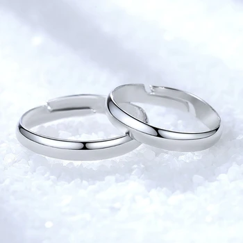 Парное кольцо: пара простых и персонализированных популярных открытых парных колец с регулируемой поверхностью, элегантное кольцо и приличный