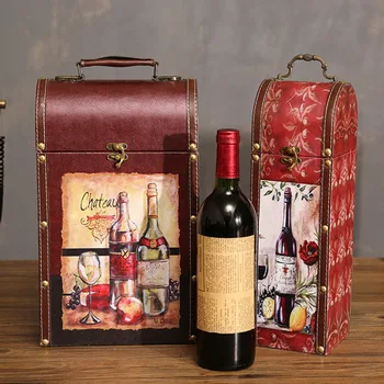 Хранение бутылок Ручной работы, Органайзер для старого красного вина, Деревянные коробки для вина, высококачественная подарочная коробка, Одинарное Двойное шампанское, общее вино