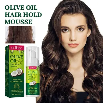 Мусс для укладки волос с оливковым маслом, Увлажняющая органическая пена для волос, Мусс для долговременной укладки волос, Мусс для вьющихся волос Rizos