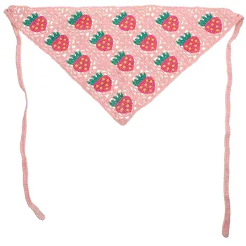 Треугольный шарф для волос, вязаное крючком полотенце, бандана, шарфы из полиэстера, женские повязки для девочек, для девочек