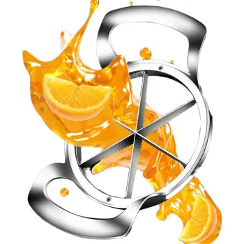 Овощерезка для апельсинов из нержавеющей стали, Ультраострый резак для апельсинов, Измельчитель овощей с 6 лезвиями, Кухонные инструменты для апельсинов и помидоров