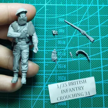 Фигурка из смолы 1/35 GK, комплект из британского солдата в разобранном виде и неокрашенный