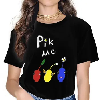 Женская футболка Pick Me, модная футболка Pikmin, красочная игра, футболки с коротким рукавом и круглым вырезом, топы для вечеринок