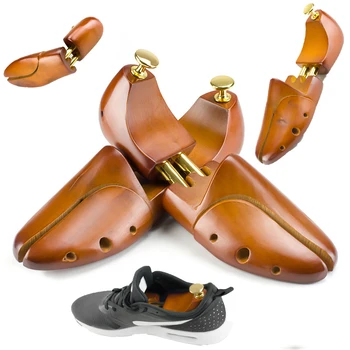 1 пара регулируемых обувных деревьев для мужской и женской обуви подставка для обуви из цельного дерева Подставка для обуви органайзер для обуви и хранения