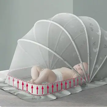 Складной безопасный защитный чехол для детской кроватки Двойная сетка для детских колясок Люльки Колыбели Игровые площадки Москитная сетка для детских колясок