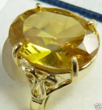 Оптовая цена новое кольцо с желтым стразами Размер: 7: 8: 9 AAA
