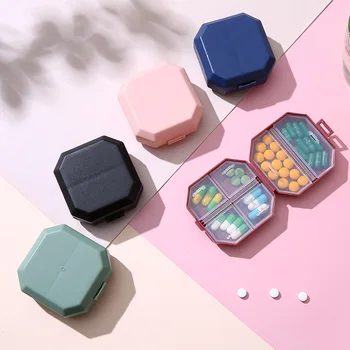 Мини Портативный органайзер для таблеток, 6 решетчатых отделений, Дорожная коробочка для таблеток, дозатор в скандинавском стиле, коробки для лекарств, аптечка