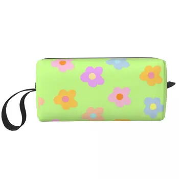 Дорожная сумка для туалетных принадлежностей с цветами-лепестками, Модный Косметический органайзер для макияжа для женщин, коробка для хранения косметики Dopp Kit Box