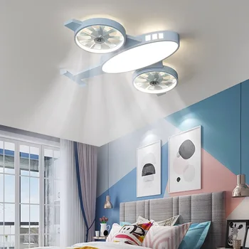 Потолочный вентилятор Nordic для детской спальни со светодиодной подсветкой и управлением электрическим вентилятором Потолочные светильники Потолочные светильники для столовой освещение в помещении