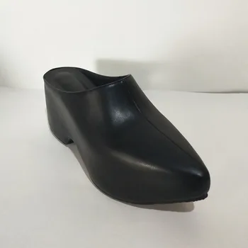 Женская / мужская обувь на платформе YANICUDING, шлепанцы Technoclog, сандалии из лакированной кожи, дизайнерские тапочки