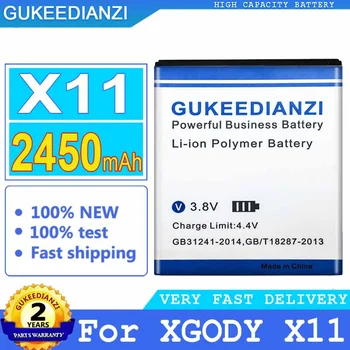 Новейшее производство, 100% Оригинальная Сменная Батарея GUKEEDIANZI X 11 2450 мАч для XGODY X11 Big Power Bateria + Номер для отслеживания
