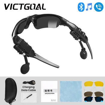 VICTGOAL Велосипедные Bluetooth-очки Поляризованные мужские солнцезащитные очки Велосипедные очки Спортивные линзы Электрический MTB дорожный велосипед Смарт-наушники
