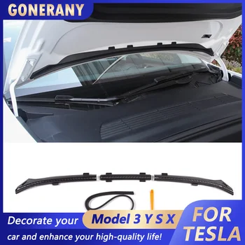 Для Tesla Model Y 3 2017-2023, Резиновый уплотнитель переднего капота багажника, Влагоудерживающая прокладка, Защита вентиляционного отверстия, Аксессуары
