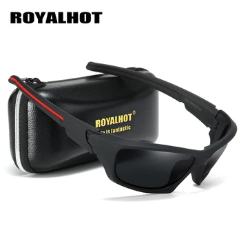 RoyalHot Мужские и женские спортивные солнцезащитные очки в поляризованной квадратной оправе, винтажные солнцезащитные очки в стиле ретро, оттенки очков Oculos Male 900172