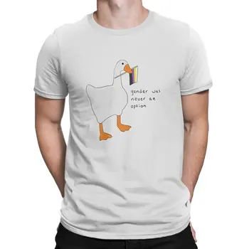 Креативная футболка без названия Goose Game для мужчин, пол никогда не был вопросом выбора, футболка из полиэстера, отличительная подарочная одежда, уличная одежда