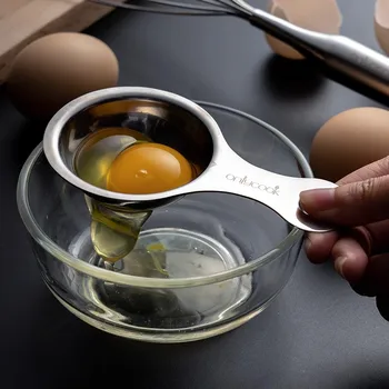 Многоразовые разделители для яиц из нержавеющей стали, кухонные приспособления для разделения яичного белка и желтка