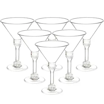 Стаканы, стаканчики для коктейлей, Пластиковая Прозрачная чашка для Мартини, Мини-шампанское, Деревянные Ложки, Банки, Одноразовый набор для Купе, Кубок для десерта