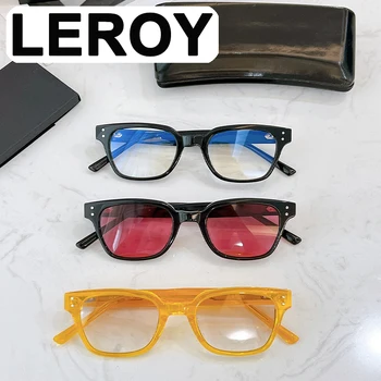 Женские солнцезащитные очки LEROY GENTLE YUUMI Для мужчин, Винтажные Роскошные брендовые товары, Дизайнерские Летние Uv400, модные Корейские монстры