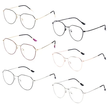 Оптические очки в ретро-геометрической неправильной оправе, очки с прозрачными линзами