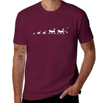 Новая семейная футболка Mars Rover, короткая футболка, футболка с коротким рукавом, мужская одежда
