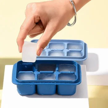 Детское дополнительное питание, бытовая силиконовая форма для кубиков льда из холодильника, решетчатая коробка для льда со свободным шариком.