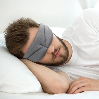 Шелковая маска для сна из 3D пены с эффектом памяти, Мягкие повязки для глаз, Комфортная маска для сна для лица, Дышащие тени для век для женщин и мужчин