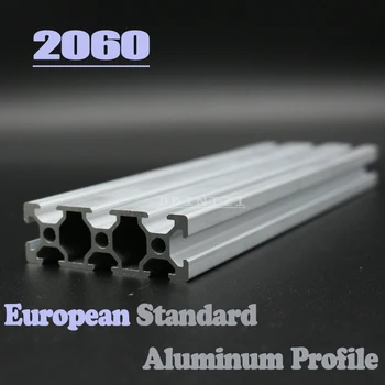 2060 Экструзия алюминиевого профиля с анодированным линейным рельсом европейского стандарта 2060 для 3D-принтера DIY с ЧПУ Угловые кронштейны