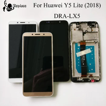 100% Протестированный 5,45 дюймов Для Huawei Y5 Lite (2018) DRA-LX5 Полный ЖК-дисплей С Сенсорным Экраном и Цифровым Преобразователем В сборе С рамкой
