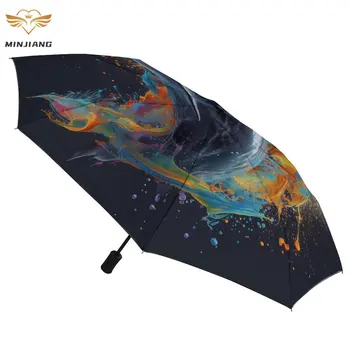Зонт Dolphin с 8 ребрами, автоматический взрыв, динамическое движение, каркас из углеродного волокна, зонты от солнца и дождя, легкие зонты для мужчин