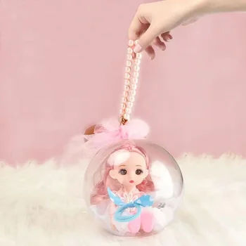 2023 Новинка 17 см для аксессуаров для куклы Барби, жемчужный браслет, хрустальный шар принцессы, светящаяся лента для детского подарка в виде игрушечного домика