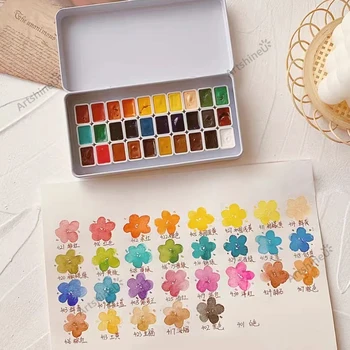Профессиональный набор прозрачных акварельных красок SHINHAN Premium 30 Цветов, 1 мл, Портативные Принадлежности для рисования и маникюра в упаковке.