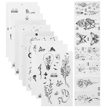 20 Шт. Временные татуировки с бабочками для женщин, наклейки, винтажные декоративные переводные женские наклейки