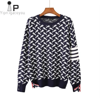 Новые модные Вязаные пуловеры Пальто Осень Harajuku Femme Черный Женский свитер Топы Женская Повседневная женская одежда