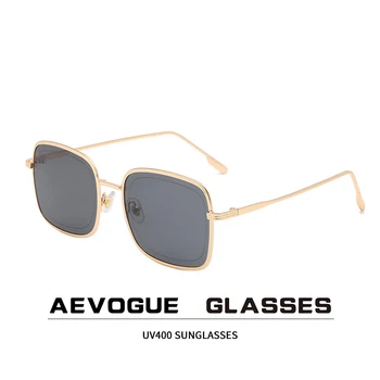 AEVOGUE 2023 Новые солнцезащитные очки Женские мужские Солнцезащитные очки в металлической квадратной оправе Унисекс UV400 AE1521