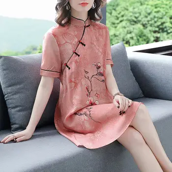 2023 Новое Весенне-Летнее платье Noble Slim Cheongsam Hanfu в модифицированном стиле ретро