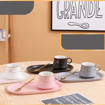 Мини карманная керамическая кофейная чашка и блюдо Креативная керамическая чашка Милая кружка Подарочная банка для кофейных чашек