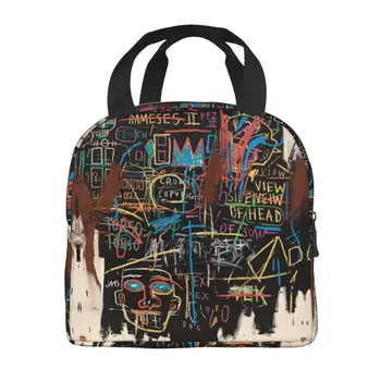 Знаменитая нью-Йоркская сумка для ланча в стиле стрит-Арт, граффити Баскии, многоразовый термоизолированный ланч-бокс для пикника, сумки-тоут для продуктов