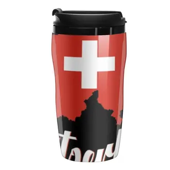 Новая кофейная кружка с изображением флага Швейцарии Для путешествий, Милые Кружки, роскошный Набор кофейных чашек